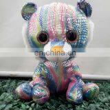 colorful dog big eyes,big ears stuffed dog , direct made by manufacuter