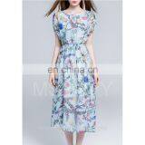 floral digital printed Silk chiffon maxi dress