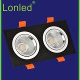 Recessed Square LED Spotlight Aluminum Case 2*5W Black High Power thumbnail-2