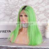 Whosale Price 2018 Hot Selling Green Color Natural Hairline Full Lace Wig thumbnail-2
