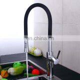 High Technology Polishing Plated Flexible Hose Pull Out Kitchen Mixer Faucet thumbnail-2