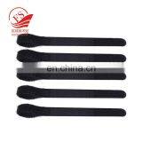 Black Durable P-shape Cable Tie Back to Back Hook and Loop Tape With Logo thumbnail-3