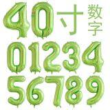 Green Laser 40 Inch Number 0-9 Balloon Number Balloon Stock Fast Delivery