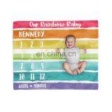 Wholesale Coral Fleece Photo Prop Baby Monthly Growth Milestone Blankets thumbnail-2