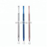Newest Stainless Steel Cuticle Pusher Nail Gel Polish Remover Triangle Head Cuticle Pusher Lacquer Cleaner Nail Art Tools