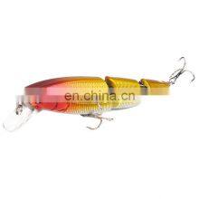 Amazon 3-section 11.5cm 15g Multi Jointed Plastic Hard Fishing Lure for Freshwater Saltwater Fishing thumbnail-5