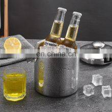Top Selling Stainless Steel Double Walled Ice Bucket for Wine With Lid thumbnail-3