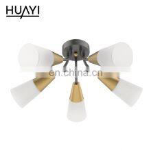 HUAYI High Quality Decorate Led Ceiling Lamp Surface Mounted Glass Cone Shape E14 Indoor Ceiling Light thumbnail-4