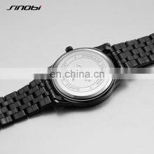Sinobi Charming S9832G/L Trendy Unique With Full Stainless Steel Band Couple Watch Quartz Waterproof Watches thumbnail-3