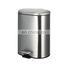 Oval Shape Pedal Bin ODM Stainless Steel Trash Can With Soft-Close Lid