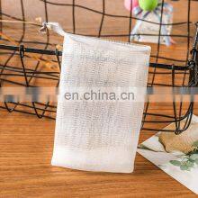 Factory Direct Foaming Net Handmade Soap Cleansing Bath Facial Cleanser Foaming Net Soap Gray Ribbon Foaming Bag