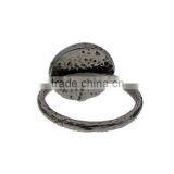 Star Shaped Silver Ring With Black Rhodium Polished thumbnail-3
