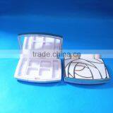 White Square Eye Shadow Case With Gild Cap, Empty Cosmetic Eyeshadow Case With Gold Rose Cover thumbnail-2