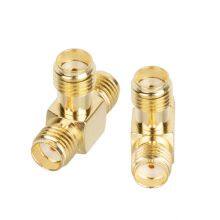 RF Microwave Signal Antenna Connections Distributor Coaxial Adaptor 18GHz SMA-KKK Tee Adapter SMA Female Jack thumbnail-2