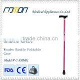 FDA Wood Handle Folding Walking Sticks With Oxidation Surface thumbnail-2