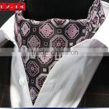 Men's Polka Dot Floral Paisley Jacquard Woven Self Cravat Tie Ascot thumbnail-4