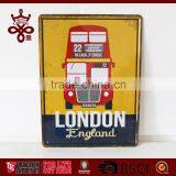 Vintage Art Wall Plaque Decor House Metal Painting LONDON BUS Photo Plaques thumbnail-2