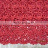 2015 Latest Red African Lace Fabric for Wedding Dress thumbnail-5