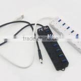 High Speed Multi 7 Ports Usb Hub 3.0 for PC Laptop Notebook