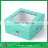 Sinicline Custom Made Lid Box With Window Gift Box for Children