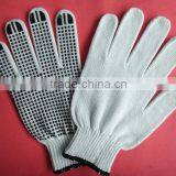 String Cotton Knitted Gloves,white Cotton Pvc Dots Gloves,PVC Dotted Cotton Gloves thumbnail-1