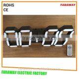 5" Large White Three-dimension/solid Led Clock With Remote