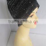 Claasic Design Crystal Decoration Soft Acrylic Custom Design Beanie thumbnail-6