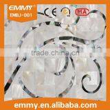 Newest Nature Mother of Pearl Shell Maber Mosaic for TV/sofa Wall Tile thumbnail-6