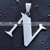 Custom 316 Stainless Steel Letter n Pendant thumbnail-1