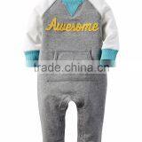 2016 DORISSA Quality Baby Romper Awesome French Terry Jumpsuit 100% Cotton thumbnail-1