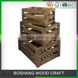 Vintage Wooden Storage Crate With Lids thumbnail-3