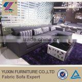 Button Tufted Black Big Business Sofa Design for Living Room thumbnail-3