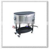 P253 80L Oval Outdoor Cooler Beverage Cart thumbnail-1