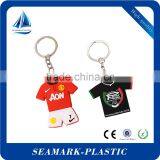 2016 Eco-friendly Custom Design Double-sided Make Rubber Keychains