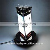 Rotating Three Sided Fashion Led Acrylic Display,acrylic Led Display Box Shenzhen Factory
