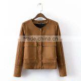 Wholesale Clothing Two Pockets Front Short Jacket thumbnail-3