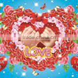 Beautiful Rose Colorful Flower Design Decorative Oil Painting Wallpaper thumbnail-1