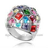 Jewelry 2013 New Design Colorful Austrian Crystal Rings For Women thumbnail-1