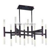 1018-12 Rods of Frost Acrylic Conceal High Efficient LED Modules Pinnacle 18 Light Tier Chandelier