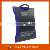 High quality full color UV offset printed PP pillow box with hanger