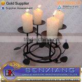 Wrought Iron and Steel Candlestick Candleholer