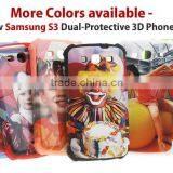 Phone Case for Samsung S3 ; 3D Blank Phone Case; 3D Case for Samsung S3 ; Card Insert Phone Case for Samsung S3