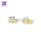 38 Jewelry Earring Gold Designs With CZ Hoop Muslim Jewelry Gold Earring thumbnail-1