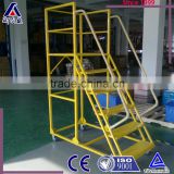Industrial metal mobile climbing ladder for warehouse