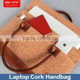 Sikai Patent Water Proof Environmental Wooden Smooth HandBag For Universal Laptop Tablet Cork Briefcase With Leather Strap thumbnail-1