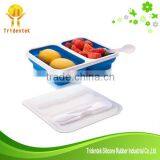 Portable and Multipurpose Silicone Folding Lunch Box thumbnail-1