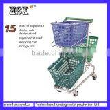 Yiwu Folding Shopping Trolley Use in Supermarket HSX-1307 thumbnail-6