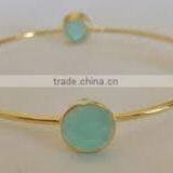 Falak Gems Gold Plating Silver Bangles thumbnail-1