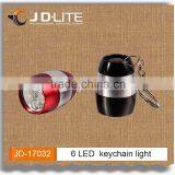 Promotional Gift High Quality Ultra Bright 6 LED Aluminum Led Keychain Light