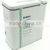 Rectangular Facail Cosmetics Packaging Tin Box with Hinged Lid